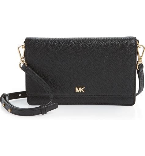 michael michael kors leather crossbody phone wallet|crossbody wallet purse michael kors.